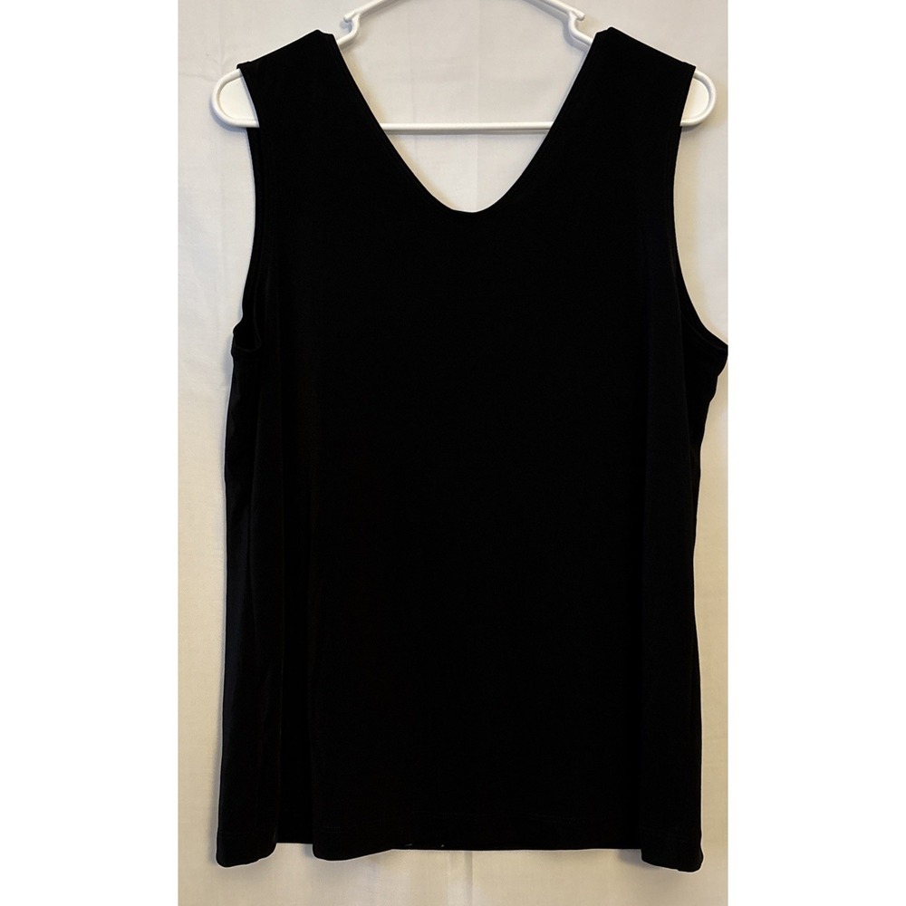 Women Chico's 2 Black TAGLESS Contemporary Microfiber Tank Top Reversible NWT
